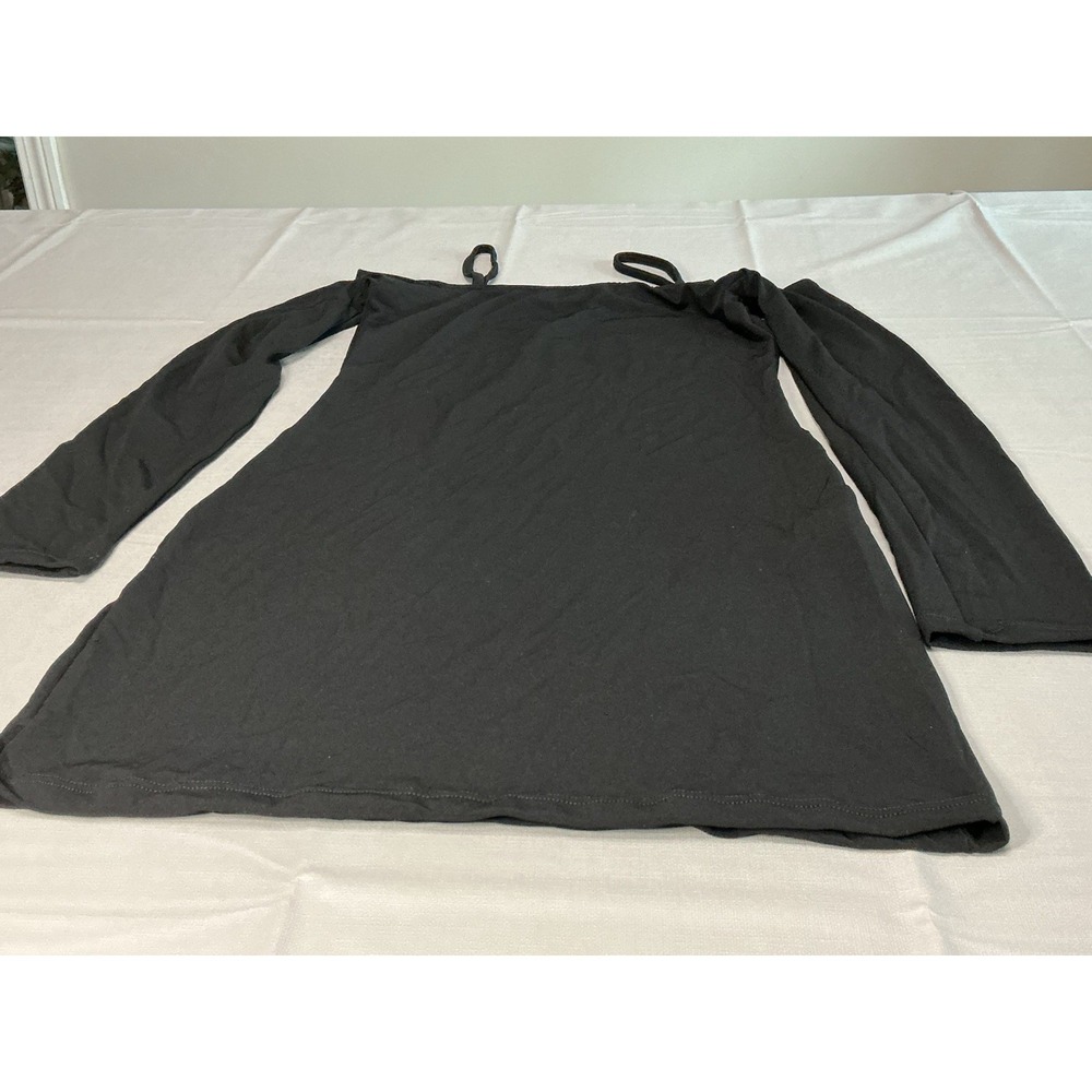 Motel Rocks Jetty Dress Black Off Shoulder Long Sleeve Mini Dress Women's S NWT